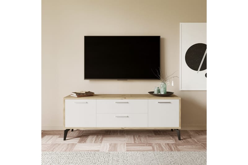 Vegal Tv-benk 150 cm - Hvit - TV-benk & mediabenk