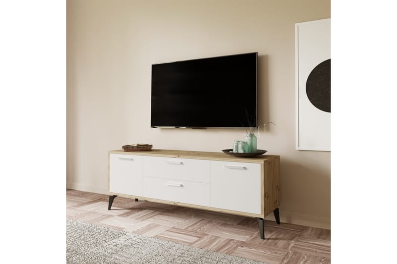 Vegal Tv-benk 150 cm - Hvit - Møbler - Mediamøbel & tv møbel - TV-benk & mediabenk
