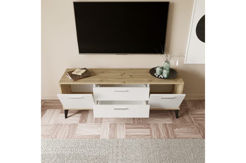 Vegal Tv-benk 150 cm - Hvit - Møbler - Mediamøbel & tv møbel - TV-benk & mediabenk