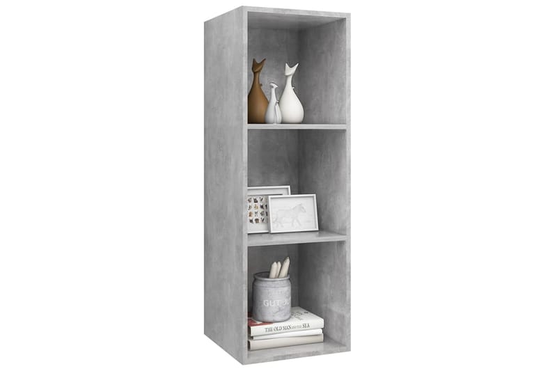 Vegghengt TV-benk betonggrå 37x37x107 cm sponplate - Grå - Møbler - Mediamøbel & tv møbel - TV-benk & mediabenk