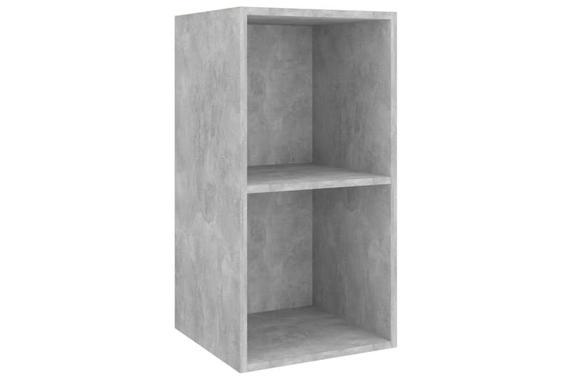 Vegghengt TV-benk betonggrå 37x37x72 cm sponplate - Grå - Møbler - Mediamøbel & tv møbel - TV-benk & mediabenk