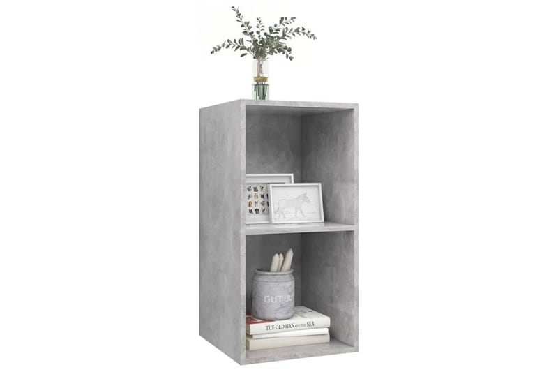 Vegghengt TV-benk betonggrå 37x37x72 cm sponplate - Grå - Møbler - Mediamøbel & tv møbel - TV-benk & mediabenk