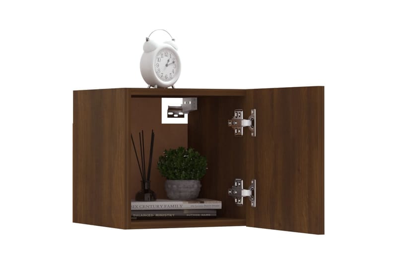 Vegghengt TV-benk brun eik 30,5x30x30 cm - Brun - Møbler - Mediamøbel & tv møbel - TV-benk & mediabenk