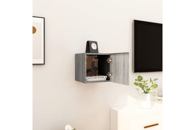 Vegghengt TV-benk grå sonoma 30,5x30x30 cm - Grå - Møbler - Mediamøbel & tv møbel - TV-benk & mediabenk