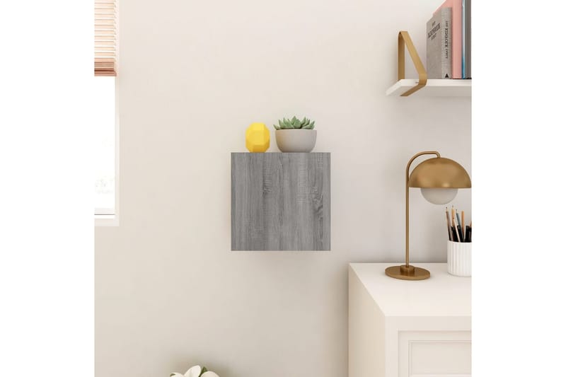 Vegghengt TV-benk grå sonoma 30,5x30x30 cm - Grå - Møbler - Mediamøbel & tv møbel - TV-benk & mediabenk