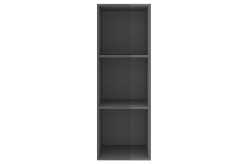 Vegghengt TV-benk høyglans grå 37x37x107 cm sponplate - Grå - Møbler - Mediamøbel & tv møbel - TV-benk & mediabenk