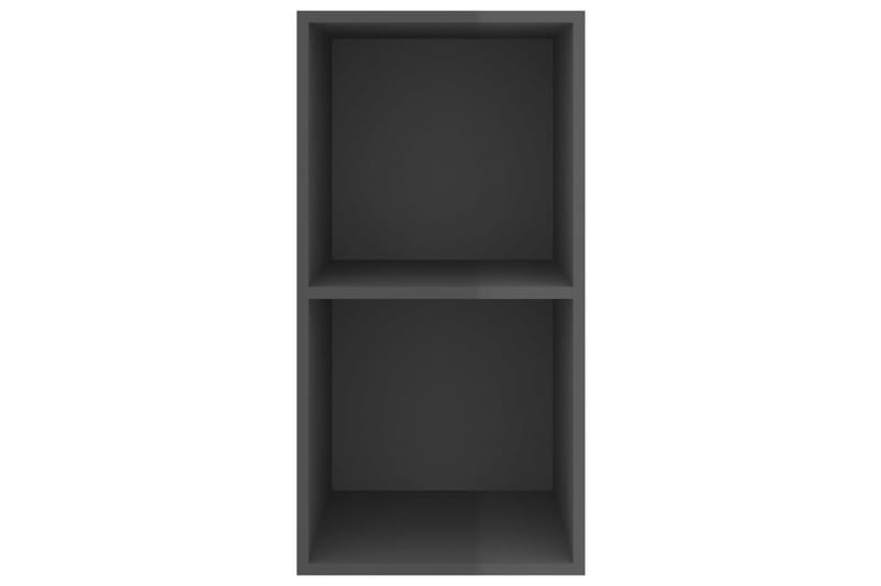 Vegghengt TV-benk høyglans grå 37x37x72 cm sponplate - Grå - Møbler - Mediamøbel & tv møbel - TV-benk & mediabenk