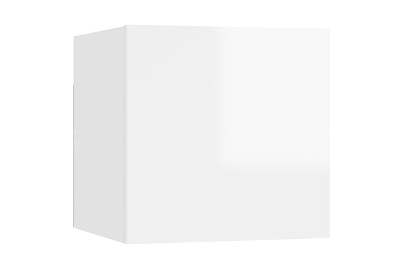 Vegghengt TV-benk høyglans hvit 30,5x30x30 cm - Hvit - Møbler - Mediamøbel & tv møbel - TV-benk & mediabenk