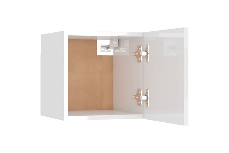 Vegghengt TV-benk høyglans hvit 30,5x30x30 cm - Hvit - Møbler - Mediamøbel & tv møbel - TV-benk & mediabenk