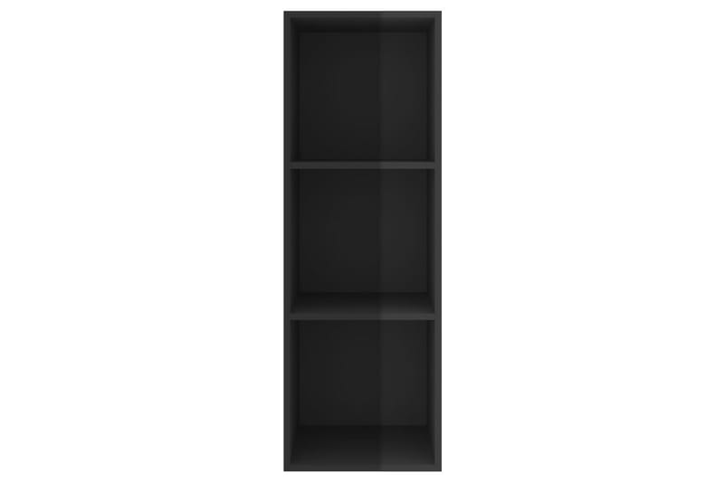 Vegghengt TV-benk høyglans svart 37x37x107 cm sponplate - Svart - Møbler - Mediamøbel & tv møbel - TV-benk & mediabenk