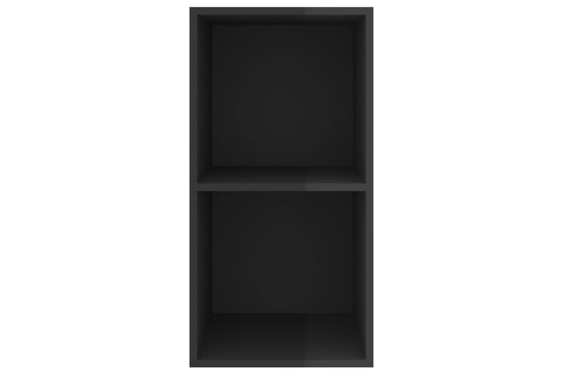 Vegghengt TV-benk høyglans svart 37x37x72 cm sponplate - Svart - Møbler - Mediamøbel & tv møbel - TV-benk & mediabenk