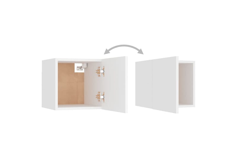 Vegghengt TV-benk hvit 30,5x30x30 cm - Hvit - Møbler - Mediamøbel & tv møbel - TV-benk & mediabenk