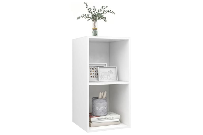 Vegghengt TV-benk hvit 37x37x72 cm sponplate - Hvit - Møbler - Mediamøbel & tv møbel - TV-benk & mediabenk