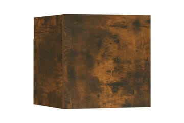 Vegghengt TV-benk røkt eik 30,5x30x30 cm - Brun - Møbler - Mediamøbel & tv møbel - TV-benk & mediabenk