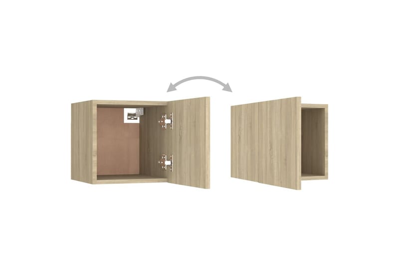 Vegghengt TV-benk sonoma eik 30,5x30x30 cm - Brun - Møbler - Mediamøbel & tv møbel - TV-benk & mediabenk