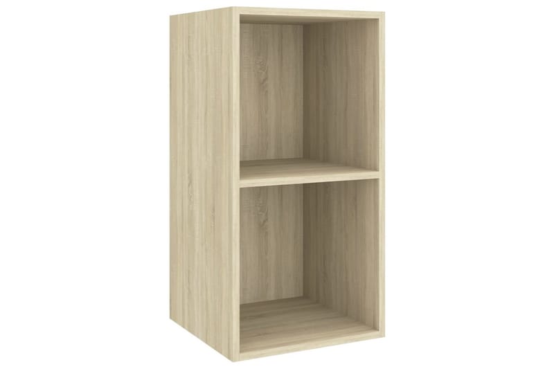 Vegghengt TV-benk sonoma eik 37x37x72 cm sponplate - Brun - Møbler - Mediamøbel & tv møbel - TV-benk & mediabenk