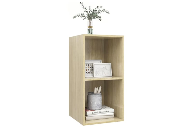 Vegghengt TV-benk sonoma eik 37x37x72 cm sponplate - Brun - Møbler - Mediamøbel & tv møbel - TV-benk & mediabenk