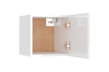 Vegghengte TV-benker 2 stk høyglans hvit 30,5x30x30 cm - Hvit - Møbler - Mediamøbel & tv møbel - TV-benk & mediabenk