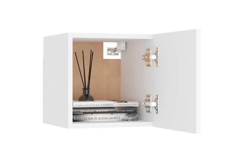 Vegghengte TV-benker 2 stk hvit 30,5x30x30 cm - Hvit - Møbler - Mediamøbel & tv møbel - TV-benk & mediabenk
