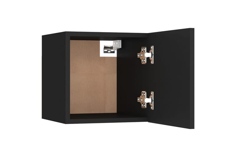 Vegghengte TV-benker 2 stk svart 30,5x30x30 cm - Svart - Møbler - Mediamøbel & tv møbel - TV-benk & mediabenk