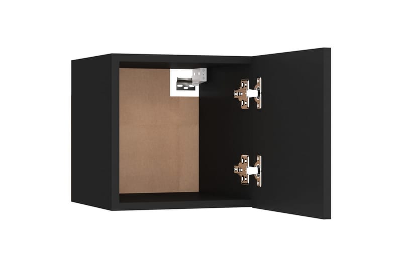 Vegghengte TV-benker 2 stk svart 30,5x30x30 cm - Svart - TV-benk & mediabenk