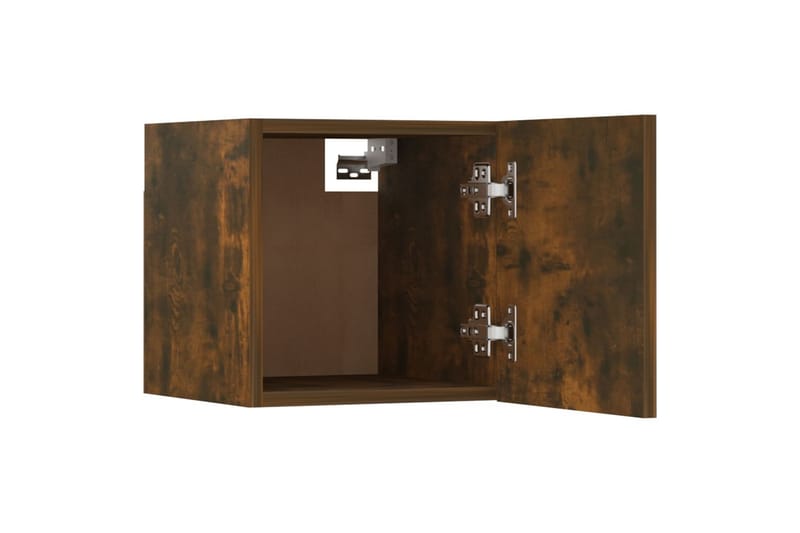 Vegghengte TV-benker 4 stk røkt eik 30,5x30x30 cm - Brun - Møbler - Mediamøbel & tv møbel - TV-benk & mediabenk