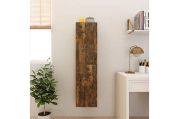 Vegghengte TV-benker 4 stk røkt eik 30,5x30x30 cm - Brun - Møbler - Mediamøbel & tv møbel - TV-benk & mediabenk