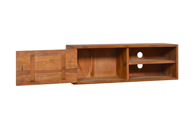 Veggmontert TV-benk 180x30x30 cm heltre teak - Møbler - Mediamøbel & tv møbel - TV-benk & mediabenk