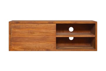 Veggmontert TV-benk 90x30x30 cm heltre teak - Brun - Møbler - Mediamøbel & tv møbel - TV-benk & mediabenk