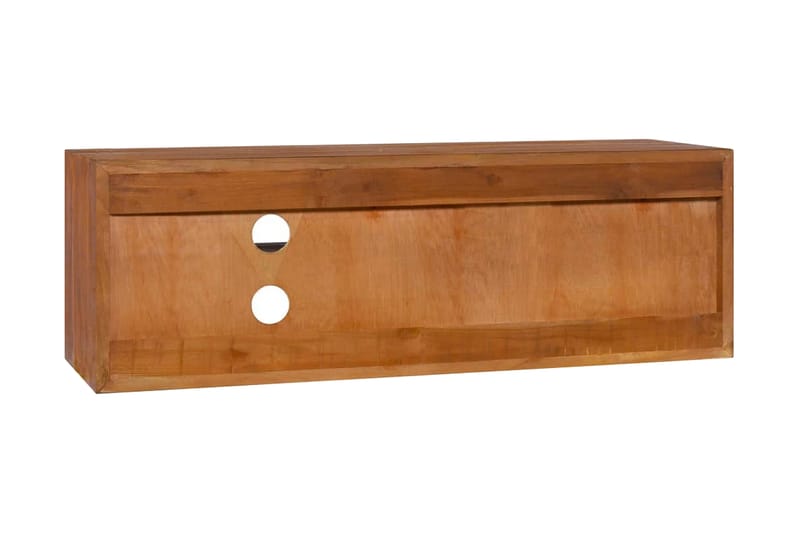 Veggmontert TV-benk 90x30x30 cm heltre teak - Brun - Møbler - Mediamøbel & tv møbel - TV-benk & mediabenk