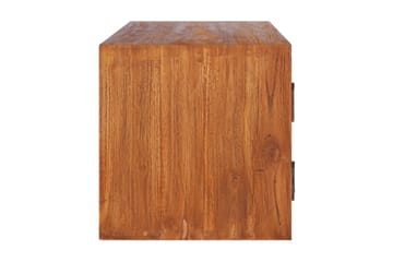 Veggmontert TV-benk 90x30x30 cm heltre teak - Brun - Møbler - Mediamøbel & tv møbel - TV-benk & mediabenk