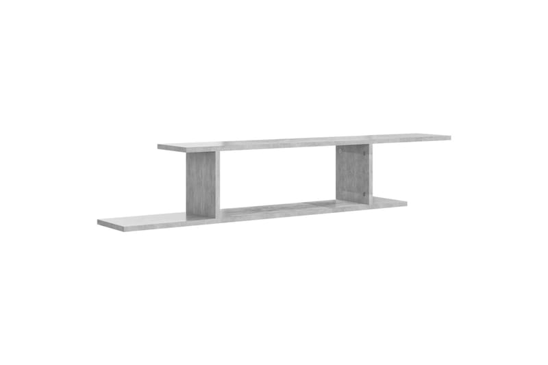 Veggmontert TV-hylle betonggrå 125x18x23 cm sponplate - Grå - Møbler - Mediamøbel & tv møbel - TV-benk & mediabenk