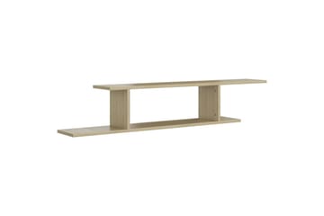 Veggmontert TV-hylle sonoma eik 125x18x23 cm sponplate - Brun - Møbler - Mediamøbel & tv møbel - TV-benk & mediabenk