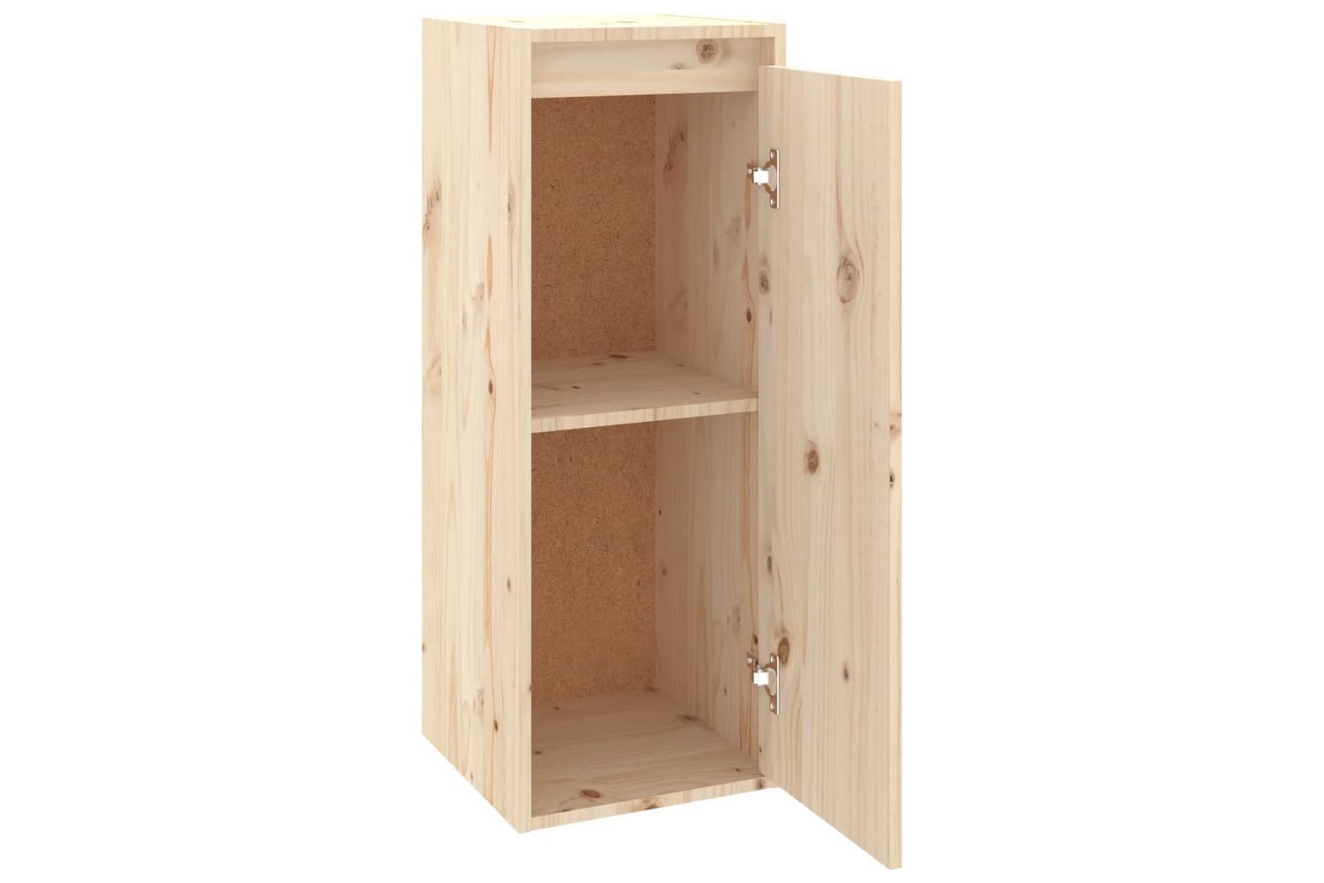 Veggskap 2 stk 30x30x80 cm heltre furu - Brun - Møbler - Mediamøbel & tv møbel - TV-benk & mediabenk