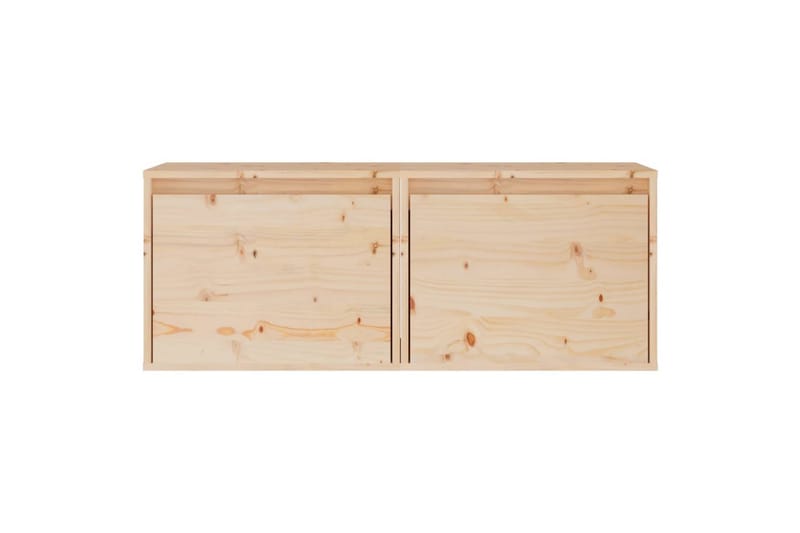 Veggskap 2 stk 45x30x35 cm heltre furu - Brun - TV-benk & mediabenk