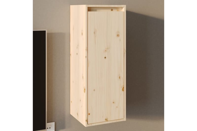 Veggskap 30x30x80 cm heltre furu - Brun - TV-benk & mediabenk