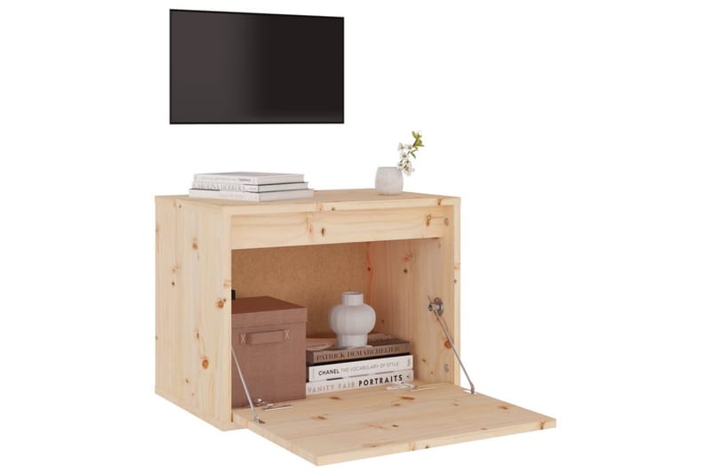 Veggskap 45x30x35 cm heltre furu - Brun - TV-benk & mediabenk