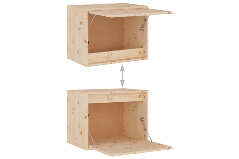 Veggskap 45x30x35 cm heltre furu - Brun - Møbler - Mediamøbel & tv møbel - TV-benk & mediabenk