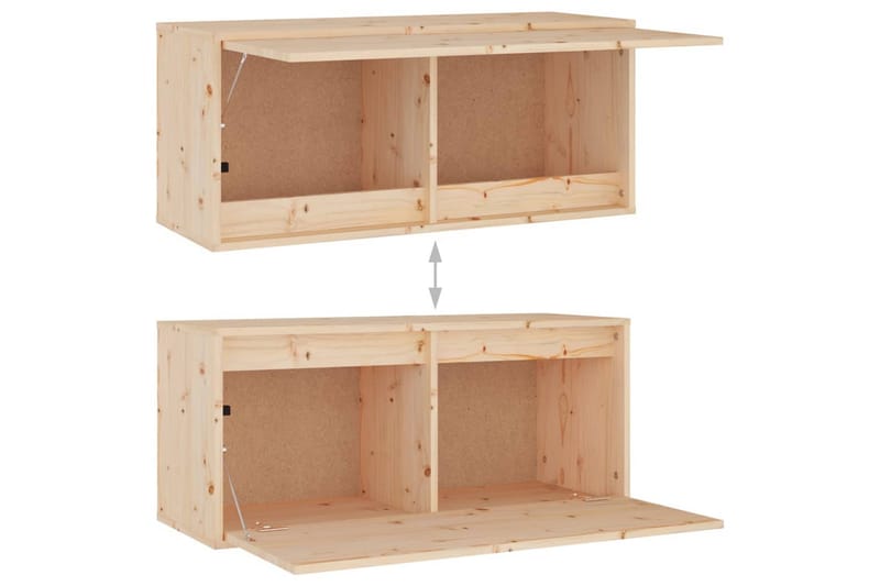 Veggskap 80x30x35 cm heltre furu - Brun - Møbler - Mediamøbel & tv møbel - TV-benk & mediabenk