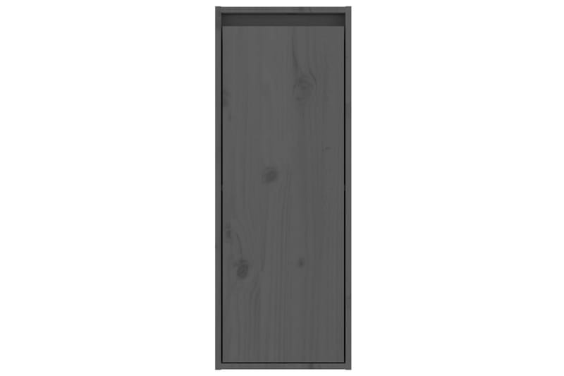 Veggskap grå 30x30x80 cm heltre furu - Grå - Møbler - Mediamøbel & tv møbel - TV-benk & mediabenk