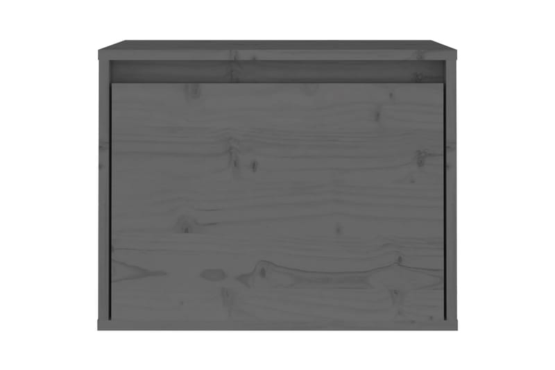 Veggskap grå 45x30x35 cm heltre furu - Grå - TV-benk & mediabenk