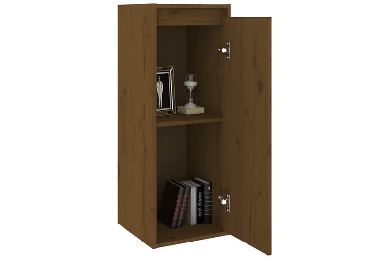 Veggskap honningbrun 30x30x80 cm heltre furu - Brun - Møbler - Mediamøbel & tv møbel - TV-benk & mediabenk