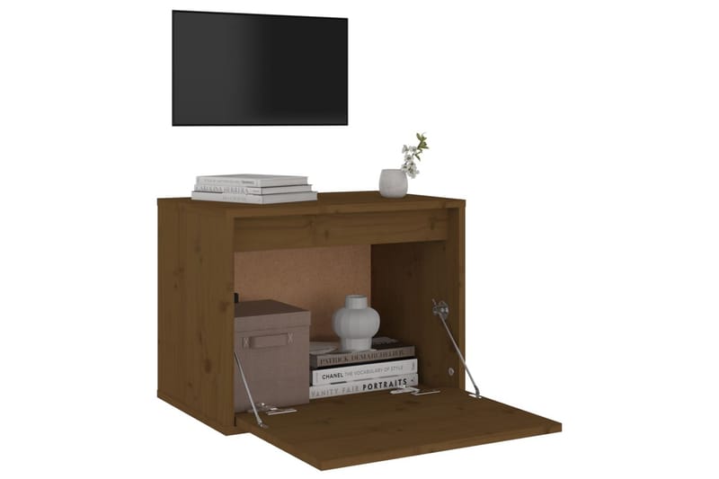 Veggskap honningbrun 45x30x35 cm heltre furu - Brun - Møbler - Mediamøbel & tv møbel - TV-benk & mediabenk