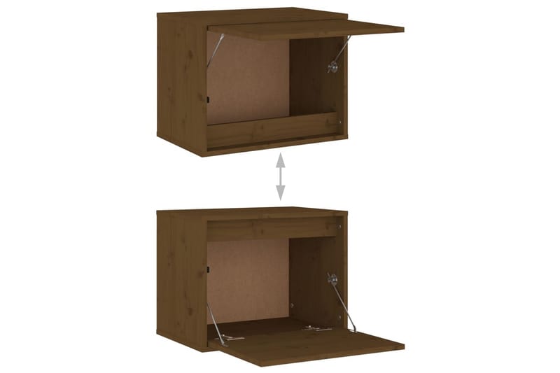 Veggskap honningbrun 45x30x35 cm heltre furu - Brun - TV-benk & mediabenk