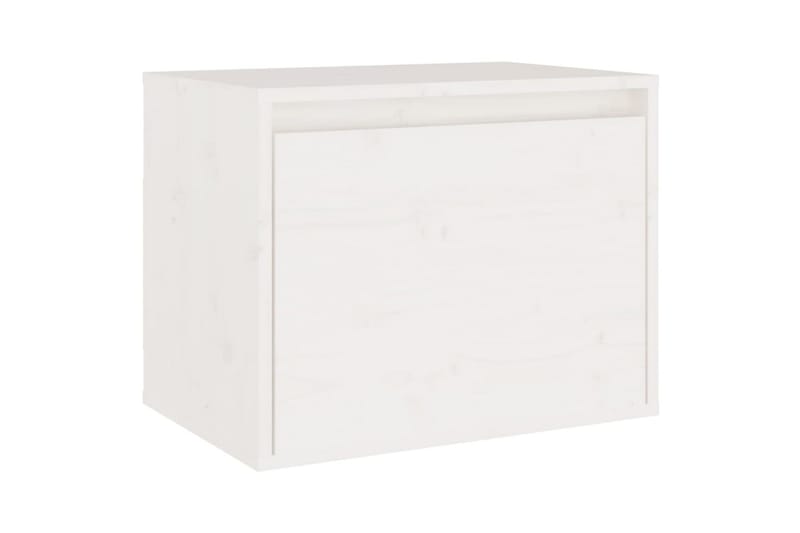 Veggskap hvit 45x30x35 cm heltre furu - Hvit - Møbler - Mediamøbel & tv møbel - TV-benk & mediabenk