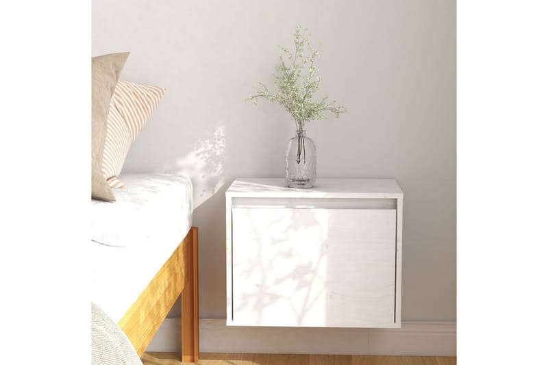 Veggskap hvit 45x30x35 cm heltre furu - Hvit - Møbler - Mediamøbel & tv møbel - TV-benk & mediabenk