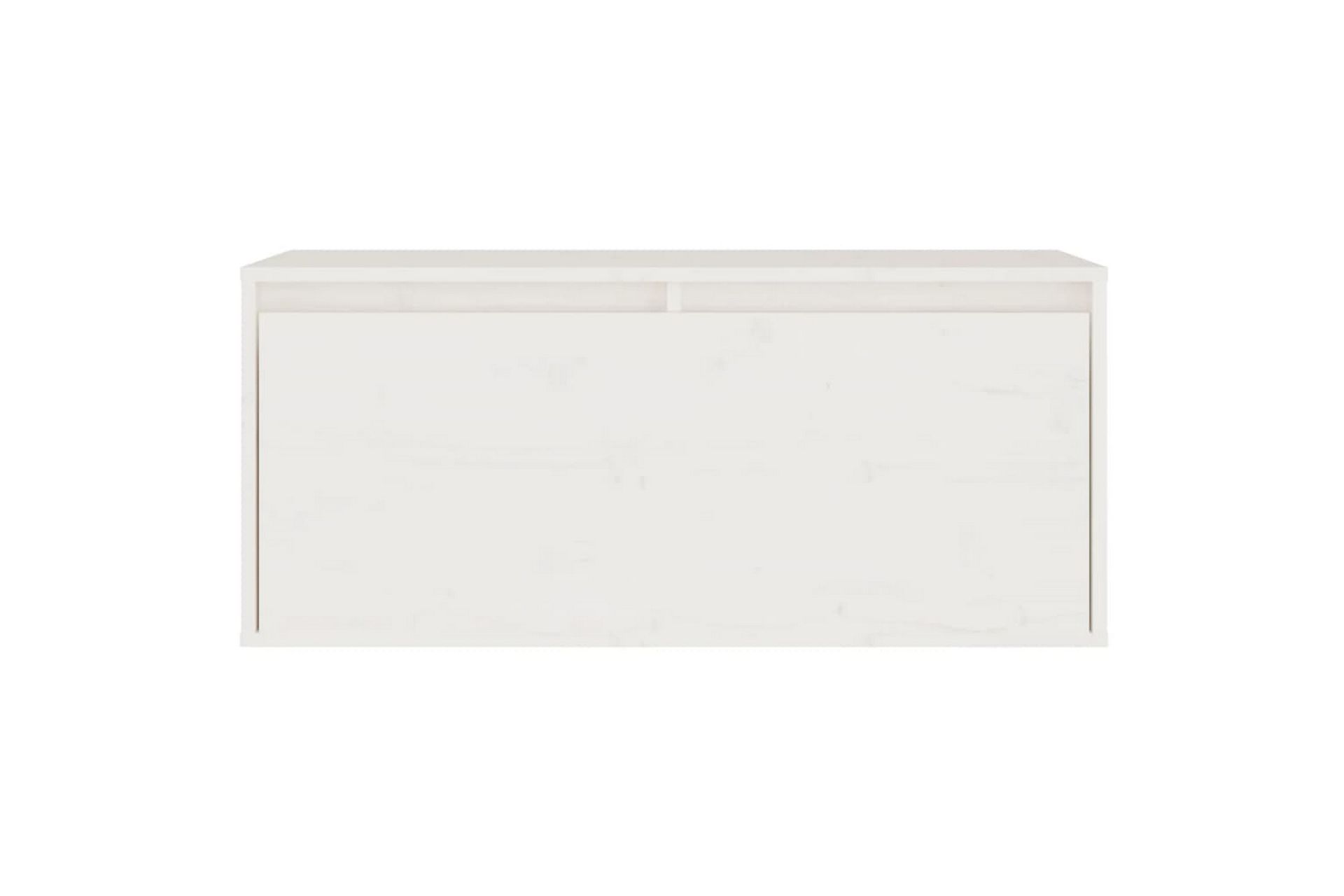 Veggskap hvit 80x30x35 cm heltre furu - Hvit - Møbler - Mediamøbel & tv møbel - TV-benk & mediabenk