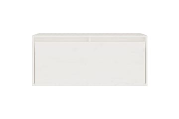Veggskap hvit 80x30x35 cm heltre furu - Hvit - Møbler - Mediamøbel & tv møbel - TV-benk & mediabenk