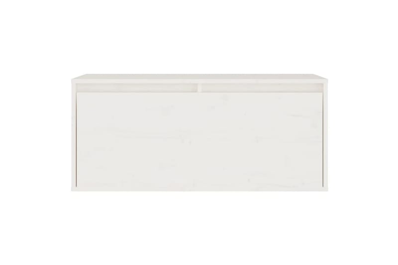 Veggskap hvit 80x30x35 cm heltre furu - Hvit - Møbler - Mediamøbel & tv møbel - TV-benk & mediabenk