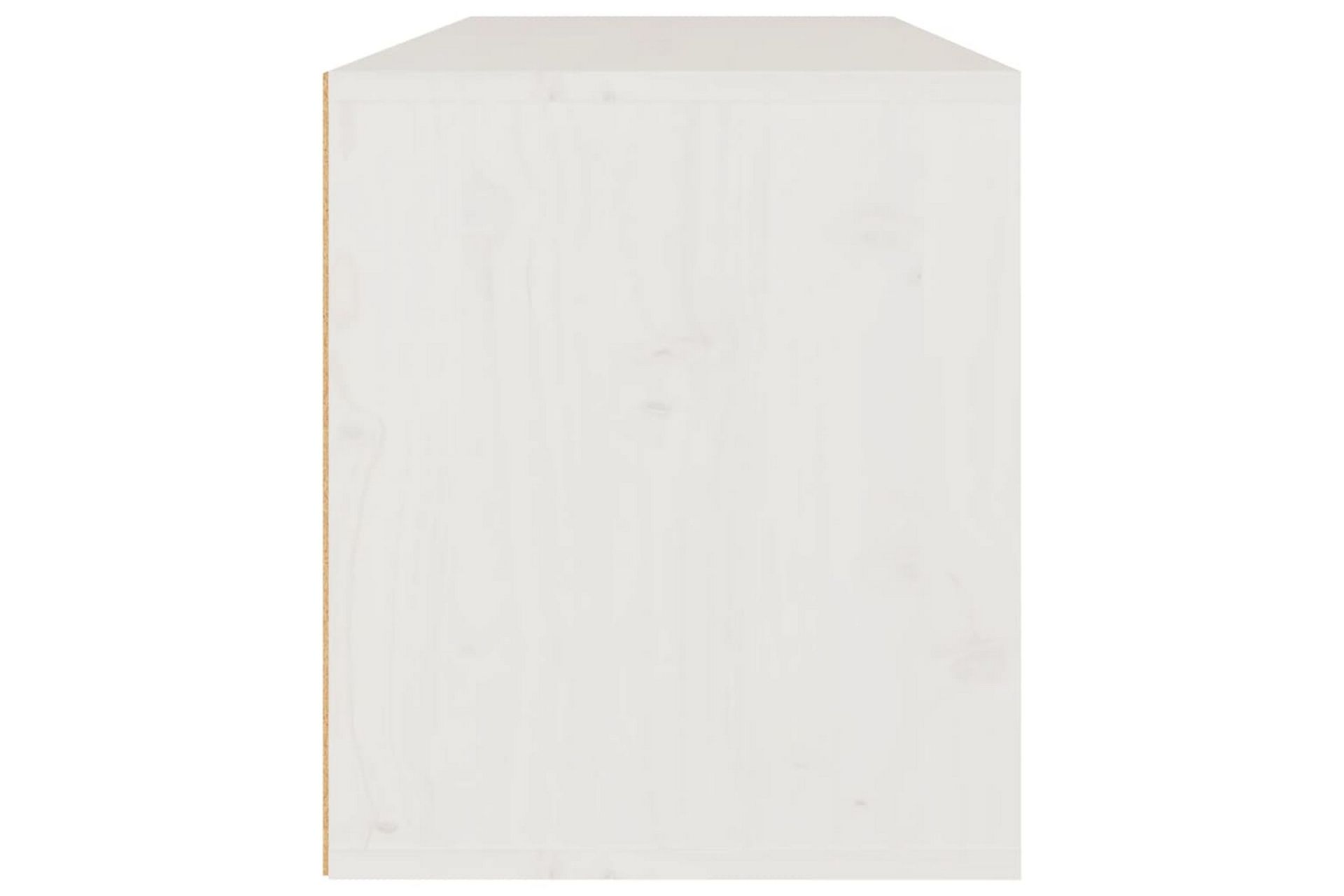 Veggskap hvit 80x30x35 cm heltre furu - Hvit - Møbler - Mediamøbel & tv møbel - TV-benk & mediabenk